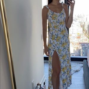 **3/$40** Floral maxi dress with slit